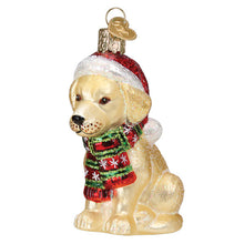 Load image into Gallery viewer, Holiday Yellow Labrador Puppy Ornament