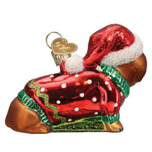 Load image into Gallery viewer, Dashing Dachshund Puppy Ornament
