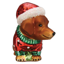 Load image into Gallery viewer, Dashing Dachshund Puppy Ornament