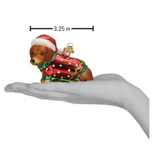 Load image into Gallery viewer, Dashing Dachshund Puppy Ornament