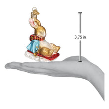 Load image into Gallery viewer, Peter Rabbit On Sled Ornament