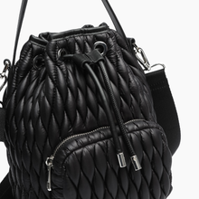 Load image into Gallery viewer, Ripple Plush Crossbody Bucket Bag ~ Black, Blue, Khaki Green, or Pink