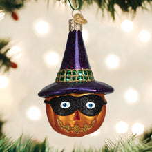 Load image into Gallery viewer, Masked Witch Jack O'lantern Ornament