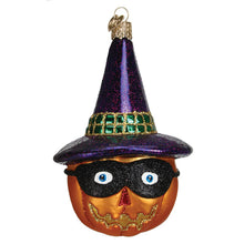 Load image into Gallery viewer, Masked Witch Jack O'lantern Ornament