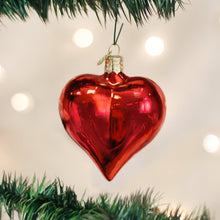 Load image into Gallery viewer, Large Shiny Red Heart Ornament