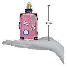 Load image into Gallery viewer, Pink Rolling Suitcase Ornament