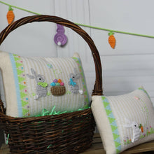 Load image into Gallery viewer, Easter Basket Bunny Pillow ~ Ecru