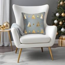 Load image into Gallery viewer, 18" Gold Tree Motif Square Pillow