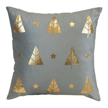 Load image into Gallery viewer, 18" Gold Tree Motif Square Pillow