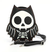 Load image into Gallery viewer, Glow in the Dark Skeleton Bat Shoulder Bag