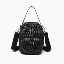 Load image into Gallery viewer, Ripple Plush Crossbody Bucket Bag ~ Black, Blue, Khaki Green, or Pink