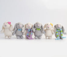 Load image into Gallery viewer, Bunny with Pastel Accessory Ornament ~ Set of 6