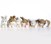 Load image into Gallery viewer, Bunnies with Bows Ornaments ~ Set of 6