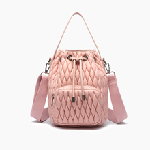Load image into Gallery viewer, Ripple Plush Crossbody Bucket Bag ~ Black, Blue, Khaki Green, or Pink