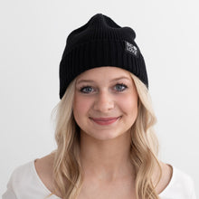 Load image into Gallery viewer, Badass Cotton Cashmere Beanie ~ Black