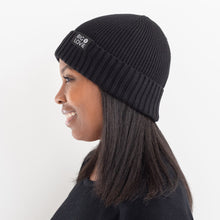 Load image into Gallery viewer, Badass Cotton Cashmere Beanie ~ Black