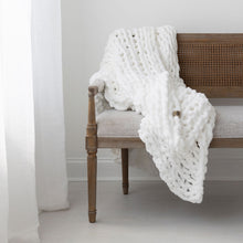 Load image into Gallery viewer, Infinite Chunky Knit Blanket | Minky | Big in Blanc