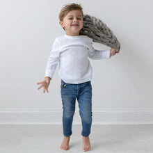 Load image into Gallery viewer, Infinite Chunky Knit Blanket | Minky | Cuddle in Mist