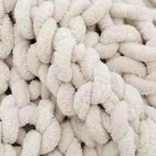 Load image into Gallery viewer, Infinite Chunky Knit Blanket | Minky | Cuddle in Sand
