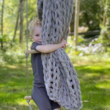 Load image into Gallery viewer, Infinite Chunky Knit Blanket | Minky | Little in Mist