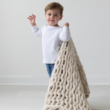 Load image into Gallery viewer, Infinite Chunky Knit Blanket | Minky | Little in Sand