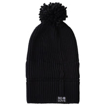 Load image into Gallery viewer, Vibe Cotton Cashmere Pom Hat ~ Black