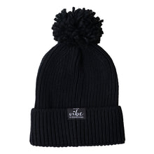 Load image into Gallery viewer, Vibe Cotton Cashmere Pom Hat ~ Black