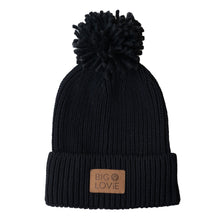Load image into Gallery viewer, Vibe Cotton Cashmere Pom Hat ~ Black