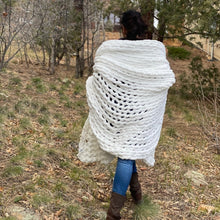 Load image into Gallery viewer, Infinite Chunky Knit Blanket | Minky | Big in Blanc