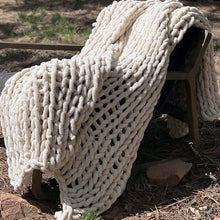 Load image into Gallery viewer, Infinite Chunky Knit Blanket | Minky | Big in Sand