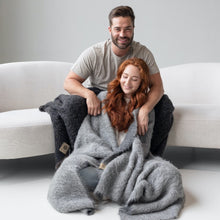 Load image into Gallery viewer, SURI Blanket | Dark Gray + Light Gray
