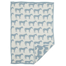 Load image into Gallery viewer, Baby Reversible Pony Throw in Blue or Pink