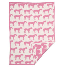 Load image into Gallery viewer, Baby Reversible Pony Throw in Blue or Pink