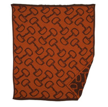 Load image into Gallery viewer, Equestrian Horse Bits Reversible Throw