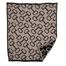 Load image into Gallery viewer, Equestrian Horse Bits Reversible Throw