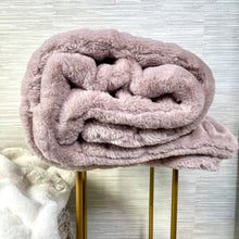 Load image into Gallery viewer, Blush Faux Fur Lap Blanket ~ 30"x 40"