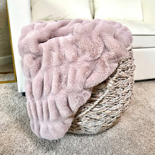 Load image into Gallery viewer, Blush Faux Fur Lap Blanket ~ 30"x 40"