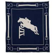 Load image into Gallery viewer, Equestrian Jumper Throw Blanket
