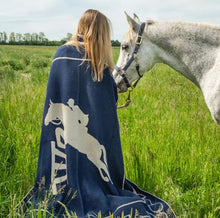 Load image into Gallery viewer, Equestrian Jumper Throw Blanket