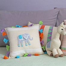 Load image into Gallery viewer, Elephant Tassel Pillow