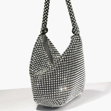 Load image into Gallery viewer, Kiss Me Rhinestone Clutch in Black