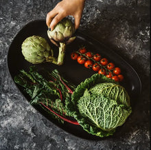 Load image into Gallery viewer, Stoneware Long Serving Platter | Dadasi ~ White or Black