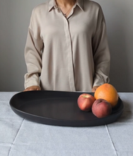 Load image into Gallery viewer, Stoneware Long Serving Platter | Dadasi ~ White or Black