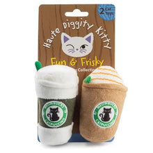 Load image into Gallery viewer, Meowbucks (2 coffee cups) Organic Catnip Toys
