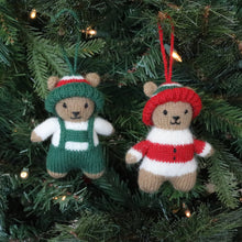 Load image into Gallery viewer, Swiss Christmas Bears Ornaments ~ Set of 2