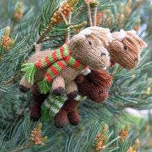 Load image into Gallery viewer, Highland Cow Ornaments ~ Set of 3