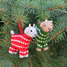 Load image into Gallery viewer, Baby Goats in Pajamas Ornaments ~ Set of 2