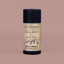 Load image into Gallery viewer, WARM AMBER BODY BALM | Solid Lotion Bar - Black Amber & Vanilla with French Lavender