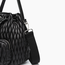 Load image into Gallery viewer, Ripple Plush Crossbody Bucket Bag ~ Black, Blue, Khaki Green, or Pink