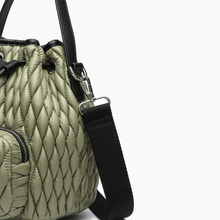 Load image into Gallery viewer, Ripple Plush Crossbody Bucket Bag ~ Black, Blue, Khaki Green, or Pink